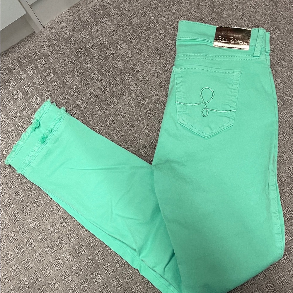 Lilly Pulitzer Mint Green Skinny Jeans